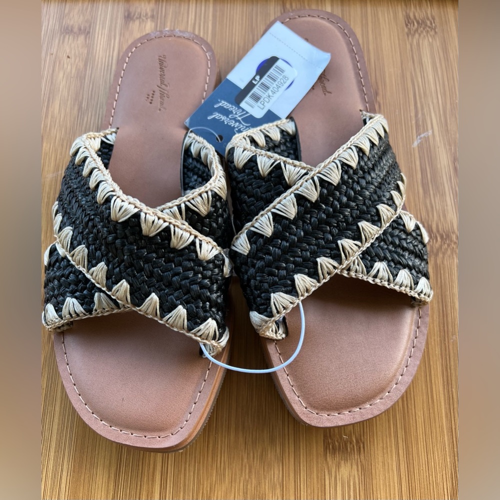 Women's Esmeralda Slide Sandals - Universal Thread™ Jet Black